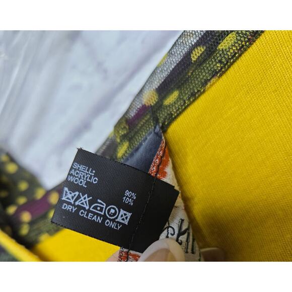 Vintage Anac by Kimi Y2K patchwork wool floral polka dot full zip hoodie Medium. - Picture 6 of 7